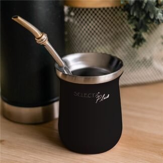 Mate 230ml acero inoxidable negro