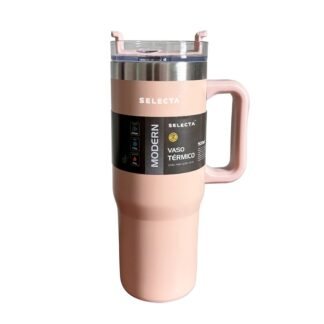 Mug termico modern acero inox 900ml rosa selecta