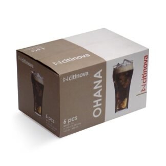 Set 6 vasos ohana 405 ml caja de regalo