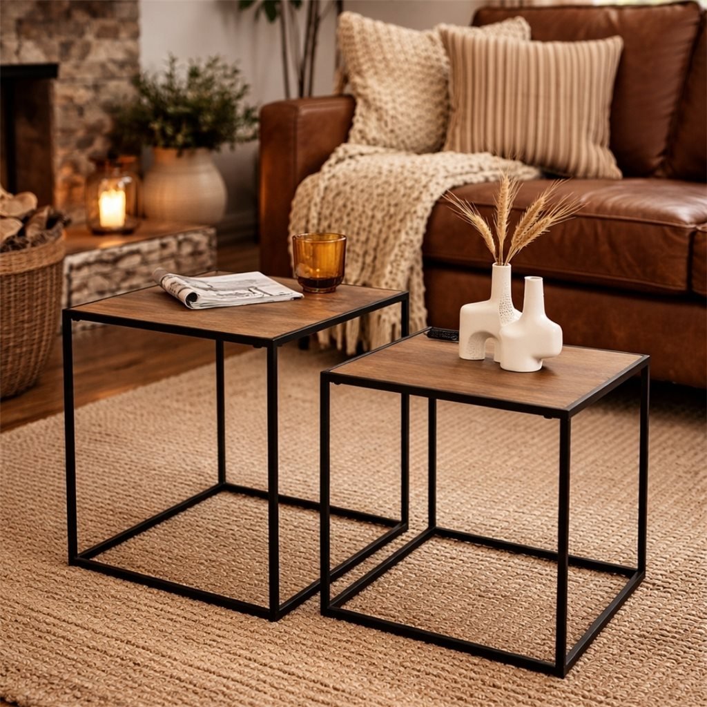 Set 2 mesas aux madera