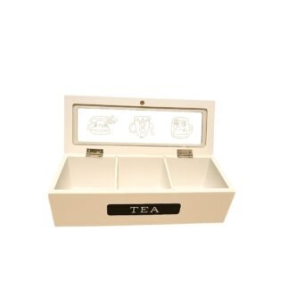 Caja de te 3 divisiones madera tea
