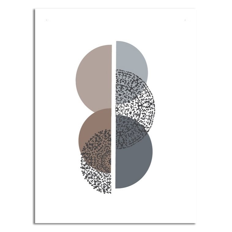 Cuadro canvas semiciruclos