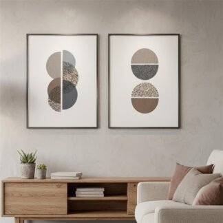 Cuadro canvas semiciruclos