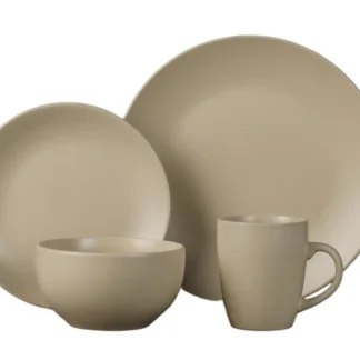Juego de vajilla 16pcs gris mate