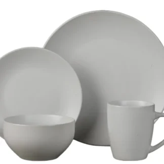 Juego de vajilla 16pcs gris mate