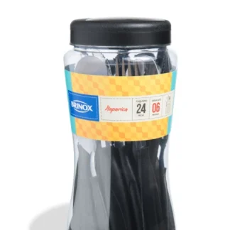 Juego de cubiertos itaparica negro brinox