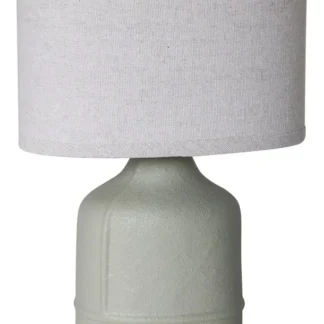 Lampara de mesa ceramica gris