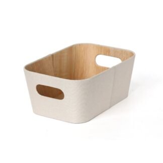 Organizador con asas ext tela crema