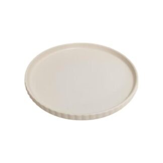 Plato postre ceramica nimbo blanco