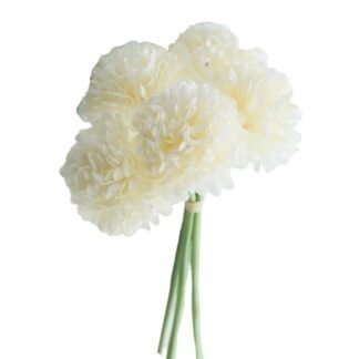 Ramo 5 flores artificial blanco