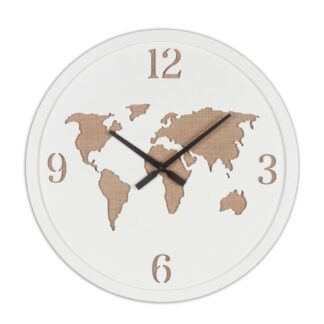 Reloj de pared mdf mapamundi