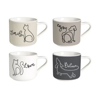 Mug bajo silueta animales