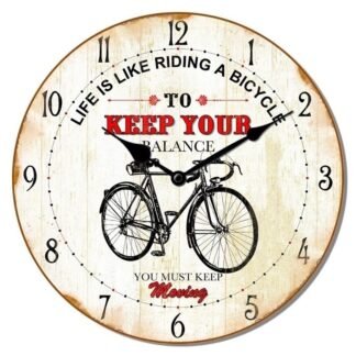 Reloj de pared mdf bicicleta