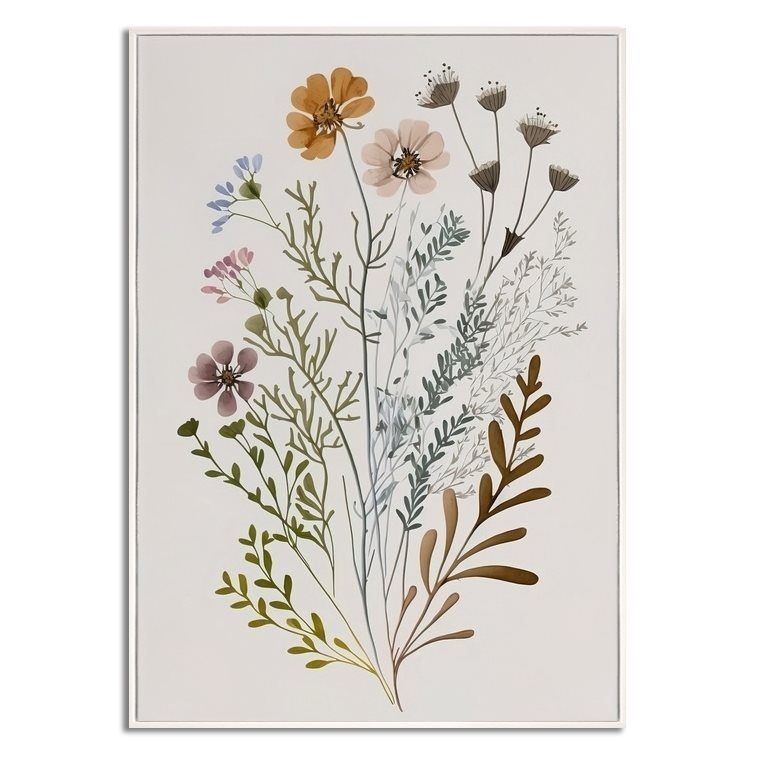 Cuadro canva marco ramo flores