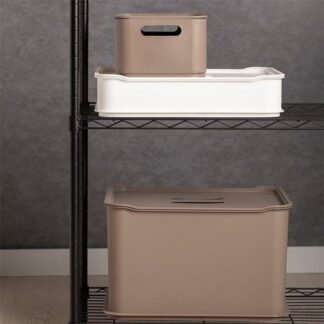 Cesto plastico rect light gray coza